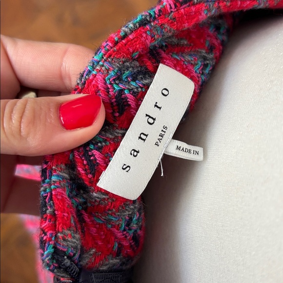 Sandro Paris Efira Button-Detailed Tweed Mini Skirt | Like New - Picture 10 of 12